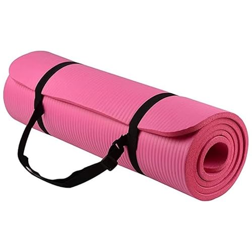 Faltbare tragbare Gymnastikmatte, Fitness-Schaumstoffmatte, dicke rutschfeste Gymnastikmatte, Schaumstoff-Trainingsmatte (Color : Pink, Size : 10mm) von AD-BCrbgen