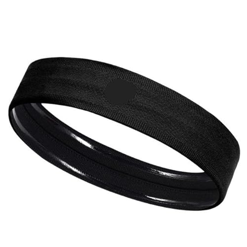 Sport-Stirnband for Damen, Lauf-Stirnband for Herren, geeignet for Laufen, Radfahren, elastisches Schweiß-Haarband (Color : 315 New Black) von AD-BCrbgen