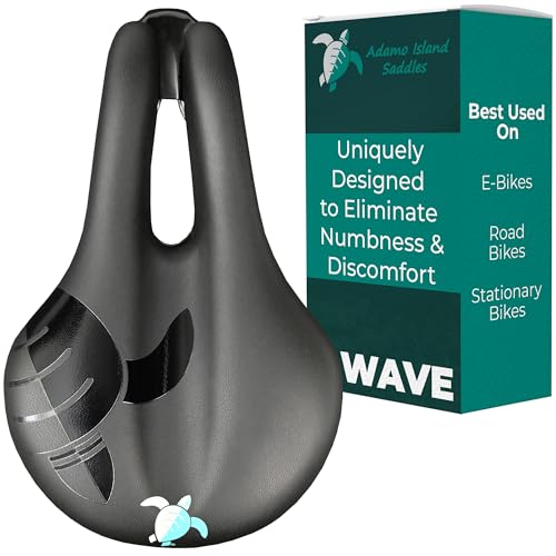 ADAMO Island Sattel Wave Comfort Fahrradsitz - Schmaler Anatomischer Entlastung Fahrradsattel für Spin Bikes, E-Bikes & Stationäre Fahrräder mit wasserdichter Abdeckung - EBike Sitz reduziert ADAMO Island Sattel Wave Comfort Fahrradsitz - Schmaler Anatomischer Entlastung Fahrradsattel für Spin Bikes, E-Bikes & Stationäre Fahrräder mit wasserdichter Abdeckung - EBike Sitz reduziert von ADAMO ISLAND SADDLES