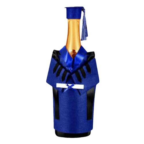 ADERN Weinflaschenhüllen-Set für Abschlussfeier, Weintasche für Abschlusskleid - Weinflaschenhülle aus Filz - Champagner-Weinflaschenhülle mit Quaste und Diplom, Weinflaschen-Anziehtaschen für von ADERN