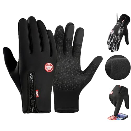 ADFUGE Frostfit - Thermo Handschuhe, Frostfit Handschuhe, Winter Handschuhe Warme Handschuhe wasserdichte Touchscreen Thermo Handschuhe Herren Für Laufen Radfahren Wandern (1pair,M) von ADFUGE