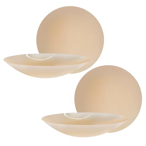 ADFUGE Homieluxes Breast Covers, 2 Pairs Silicone Nipple Covers, Go Braless Seamless Ultra-Thin Grippy Not Sticky Nipple Covers (Nude 1) von ADFUGE