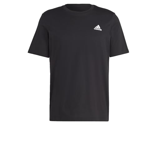 adidas Herren Essentials Single Jersey Embroidered Small Logo Tee T-Shirt, Black, M Short von adidas