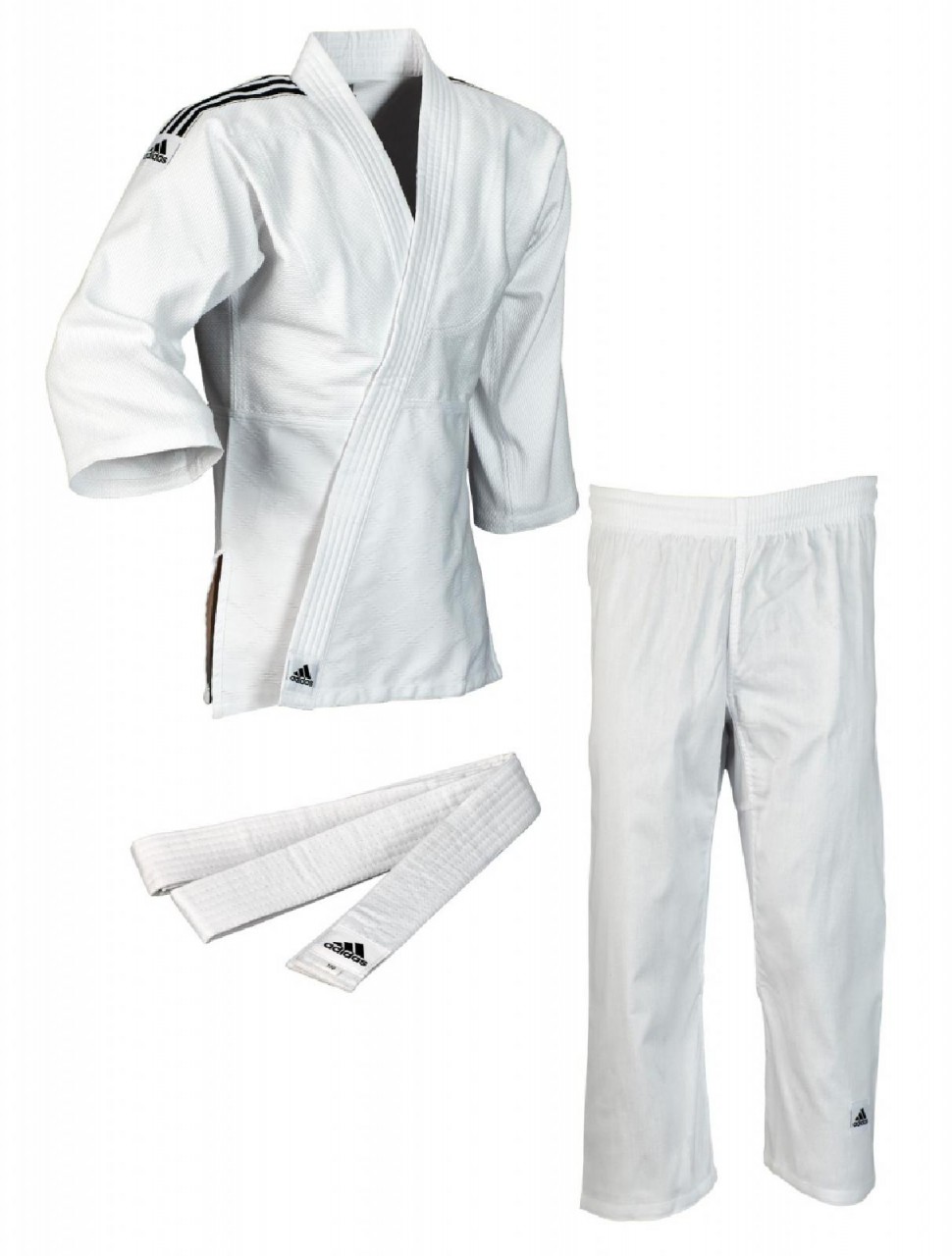 ADIDAS Judo-Anzug Club weiß/schwarze Streifen, J350 ADIDAS Judo-Anzug Club weiß/schwarze Streifen, J350 von ADIDAS