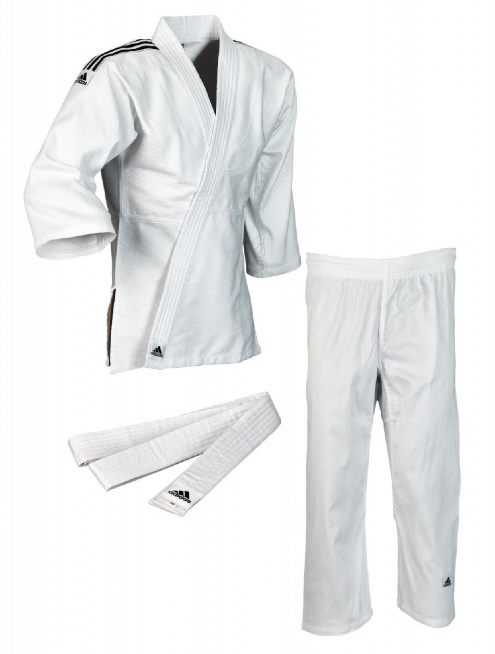ADIDAS Judo-Anzug Club weiß/schwarze Streifen, J350 von ADIDAS