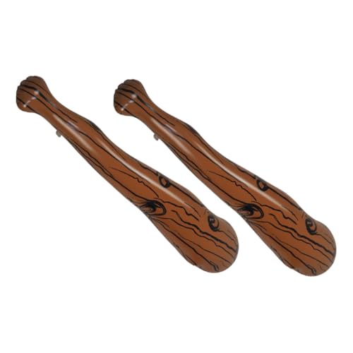 ADOCARN 2st Jubelstock Aufblasbarer Klöppel Team-Boom-Sticks Baseball-partygeschenke Aufblasbarer Baseballschläger Fußball-lärmmacher Spielzeug Aufheitern Aufblasbare Krachmacher PVC Brown von ADOCARN