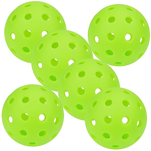 ADOCARN 6 Stück Leuchtende Verschleißfeste Lochbälle Kunststoff Lochball Täglicher Gebrauch Übungsball Wiederverwendbar Outdoor Zubehör Täglicher Gebrauch Lochball Innenbereich von ADOCARN