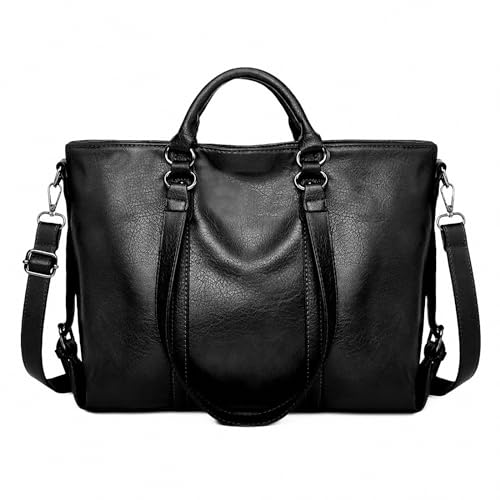 AEETYL Damenhandtasche aus Retro-PU-Leder, einfache Umhängetasche mit großem Fassungsvermögen, Einkaufs- und Reisetasche mit mehreren Taschen,Style8,Size von AEETYL