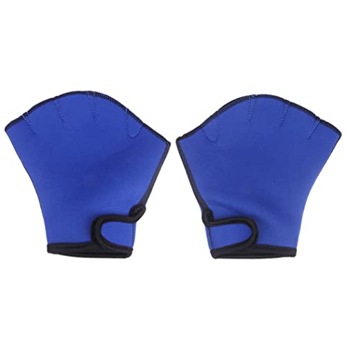 Wasserhandschuhe Schwimmen Flipper Flossenschuhe Schwimmtrainingsinstrumente für Männer Frauen Tauchen Surfpool M 1Pair Blue M Handschuhe von AEIOFU