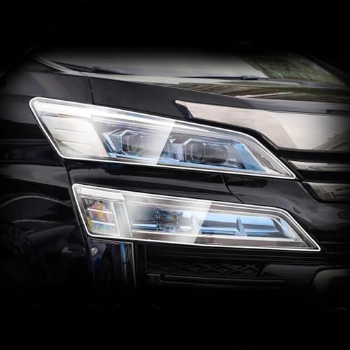 AENQNVK Transparente/geräucherte Schwarze TPU-Schutzfolie für die Außenscheinwerfer des Autos, passend für Toyota Vellfire 2018-2022 von AENQNVK