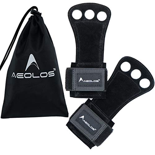 AEOLOS Gymnastik-Handgriffe aus Leder, ideal für Gymnastik, Gewichtheben, Klimmzüge, Kugelhanteln und Crossfit-Training von AEOLOS