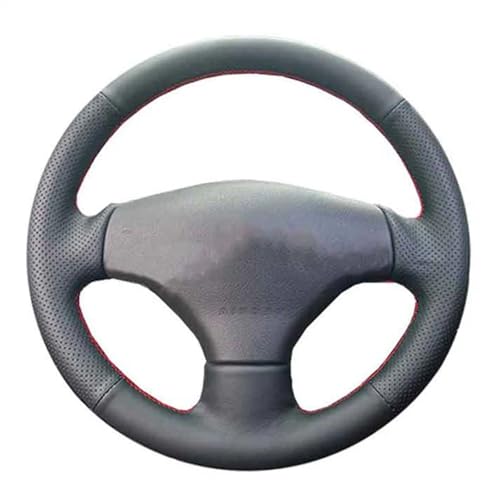 AEPYITCE Lenkradbezug fürs Auto DIY handgenähter Kunstleder-Autolenkradbezug, Für Peugeot 206 1998–2005 206 SW 2003–2005 206 Autozubehör von AEPYITCE