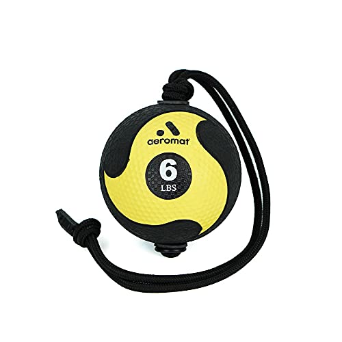 Aeromat Power Rope Medizinball in Gelb, 1,8 kg, 19,7 cm Durchmesser mit 94 cm Seil Aeromat Power Rope Medizinball in Gelb, 1,8 kg, 19,7 cm Durchmesser mit 94 cm Seil von Aeromat
