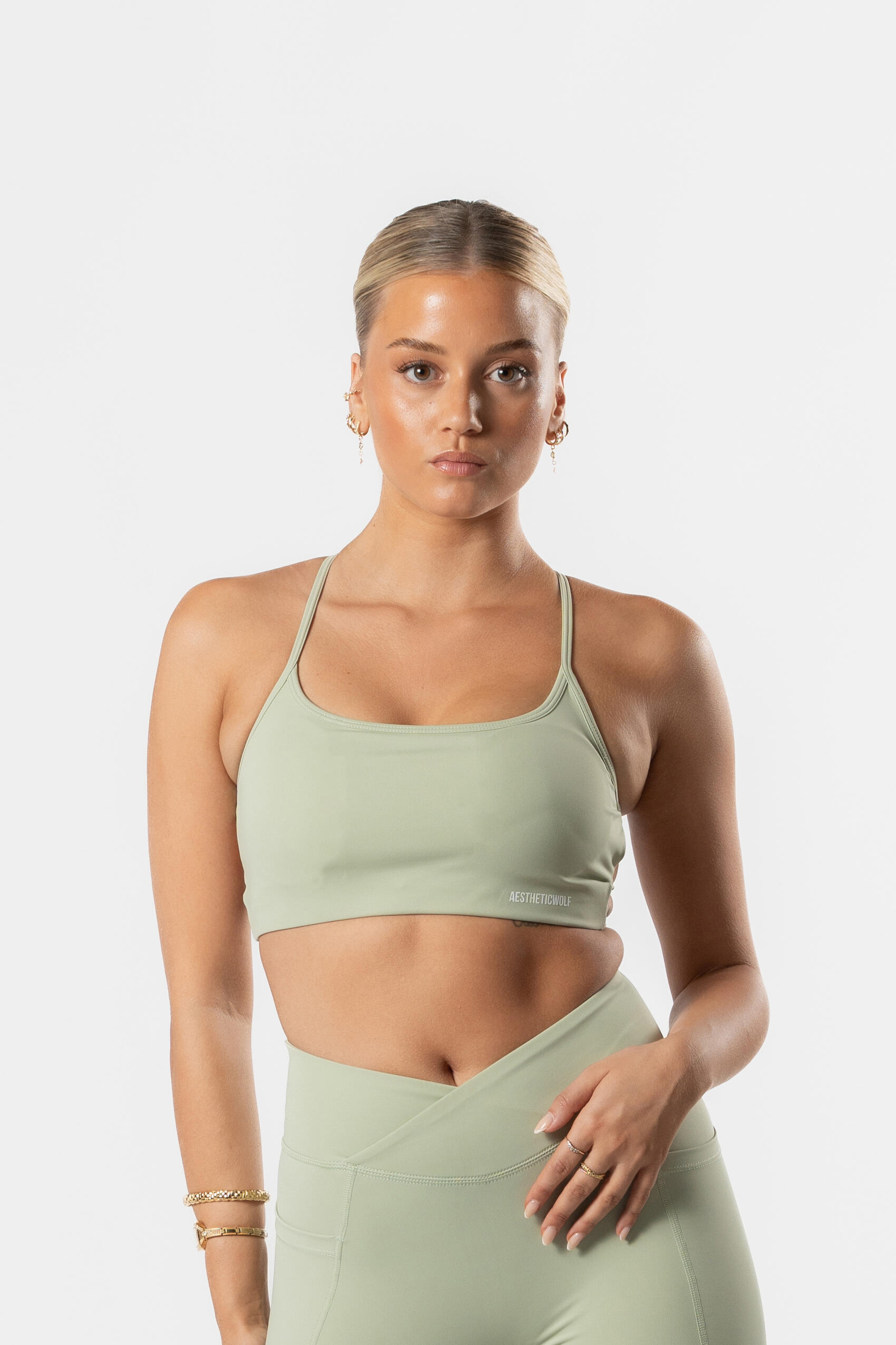 Luxe Series Sport-BH - Fitness - Damen - Grün von AESTHETIC WOLF