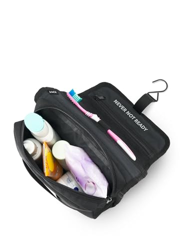 AEVOR Waschbeutel wasserabweisend, Kulturbeutel, Waschtasche, mit Aufhänger Haken, Kompakt, Reise, Urlaub, Festival, Backpacking, Fächer für Utensilien, Toilettenartikel, Schwarz AEVOR Waschbeutel wasserabweisend, Kulturbeutel, Waschtasche, mit Aufhänger Haken, Kompakt, Reise, Urlaub, Festival, Backpacking, Fächer für Utensilien, Toilettenartikel, Schwarz von AEVOR