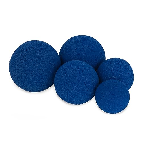 5er Set AFH Schaumstoffbälle Senso Deluxe ohne Beschichtung blau | Durchmesser: 6 cm, 7 cm, 8cm, 9 cm und 10 cm | Softbälle | Spielbälle von AFH Webshop
