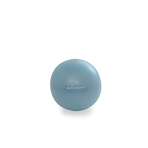 AFH-Webshop Gymnastikball | Fitnessball | Sitzball | Yogaball | Sportball | Bürostuhl | Stuhl | in trendigen Blautönen | mit Pumpe (Ø 45 cm | hellblau) von AFH-Webshop