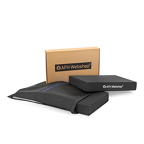 Kompaktes Balance Pad mit Transport Rucksack | PREMIUM QUALITÄT | Koordinationsmatte | Training und Verbesserung von Gleichgewicht & Stabilität | Ganzkörpertraining, Gymnastik, Yoga, Pilates (Schwarz) von AFH Webshop