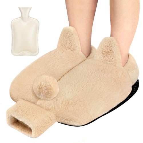 AFXXE Fußwärmer Ohne Strom, 2 in 1 Fusswärmer für erwachsene/kinder/Damen/Herren, 40x36cm Wärmflasche Füße für den Winter, 2L Groß Warme füße Waschbar, Super Weich und Warm fußwärmer Pads(Beige) AFXXE Fußwärmer Ohne Strom, 2 in 1 Fusswärmer für erwachsene/kinder/Damen/Herren, 40x36cm Wärmflasche Füße für den Winter, 2L Groß Warme füße Waschbar, Super Weich und Warm fußwärmer Pads(Beige) von AFXXE