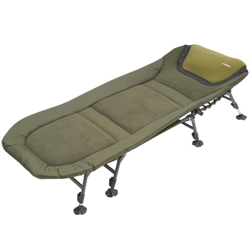 AGEM Karpfenliege XXL 8 Bein Feldbett Klappbar Campingliege Gartenliege Camping Angellige Campingbett 130kg AGEM Karpfenliege XXL 8 Bein Feldbett Klappbar Campingliege Gartenliege Camping Angellige Campingbett 130kg von AGEM