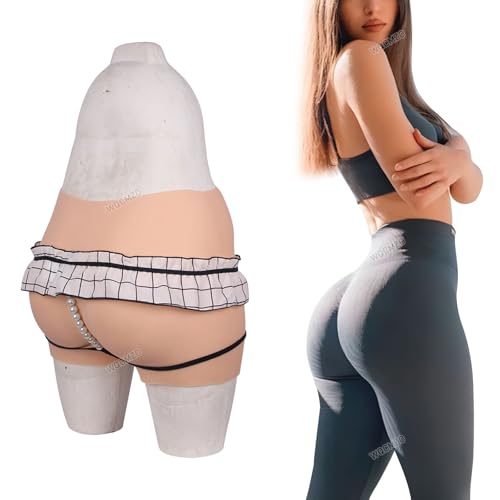 AGGBDYXO Realistische Silikon Hintern Höschen Hüften Lifter Enhancer Unterwäsche Verstecken Gaff Falsche Pussy Boxer Briefs für Crossdresser,Color 3,Upgrade von AGGBDYXO