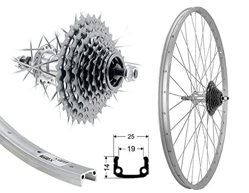 AGGRO-X 28 Zoll Alu Hinterrad 19-622 Silber Laufrad V-Brake Felgenbremse inkl. 8 Fach Zahnkranz 24 Gang AGGRO-X 28 Zoll Alu Hinterrad 19-622 Silber Laufrad V-Brake Felgenbremse inkl. 8 Fach Zahnkranz 24 Gang von AGGRO-X