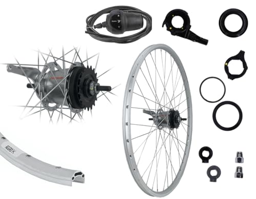 Aggro-X 28" Hinterrad 19-622 Hohlkammerfelge 7 Gang Nexus Nabenschaltung mit Rücktritt Silber + Zubehör von AGGRO-X