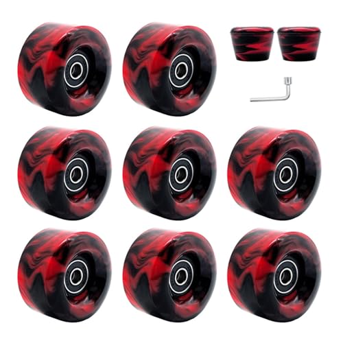 AGONEIR Skateboard Räder Mit Lagern Rollschuh Räder Set Zweireihiges Rollschuh Zubehör Quads Skate Ersatz von AGONEIR