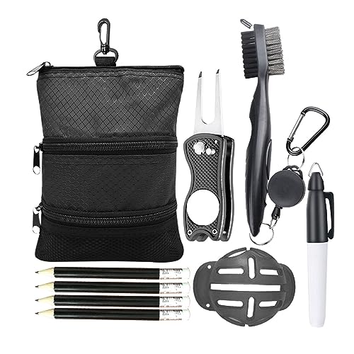 AGONEIR Tees Aufbewahrungstasche Golfbälle Tasche Golfballhalter Tragbares Golfballzubehör Multi Taschen Reißverschluss Handtasche Tasche AGONEIR Tees Aufbewahrungstasche Golfbälle Tasche Golfballhalter Tragbares Golfballzubehör Multi Taschen Reißverschluss Handtasche Tasche von AGONEIR