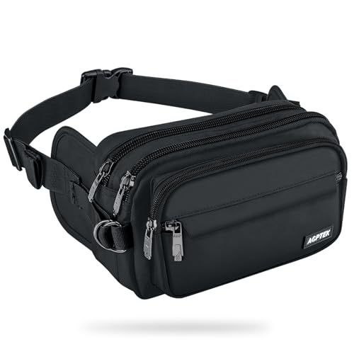 AGPTEK Bauchtasche für Herren und Damen, wasserdichte Gürteltasche mit 5 Einzelfächern, Hüfttaschen für Hundespaziergänge, Reise, Wanderung und Outdoor-Aktivität, Schwarz AGPTEK Bauchtasche für Herren und Damen, wasserdichte Gürteltasche mit 5 Einzelfächern, Hüfttaschen für Hundespaziergänge, Reise, Wanderung und Outdoor-Aktivität, Schwarz von AGPTEK