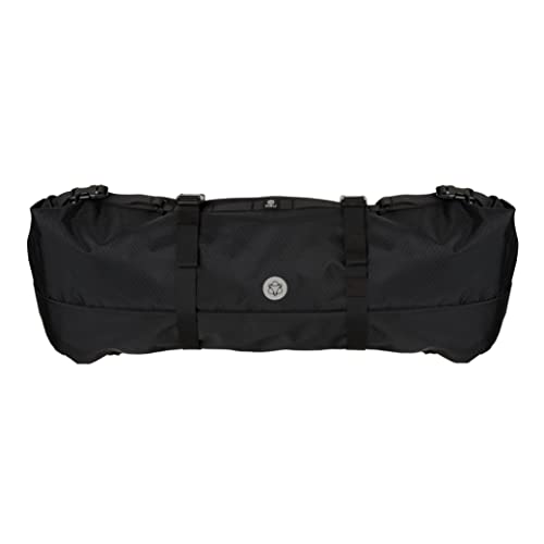 AGU Bikepacking Lenkertasche Fahrrad, 17L Fahrradtasche Lenker, Wasserabweisend, Reflektierend, Einfache Montage, 100% Recyceltes Polyester - Schwarz von AGU