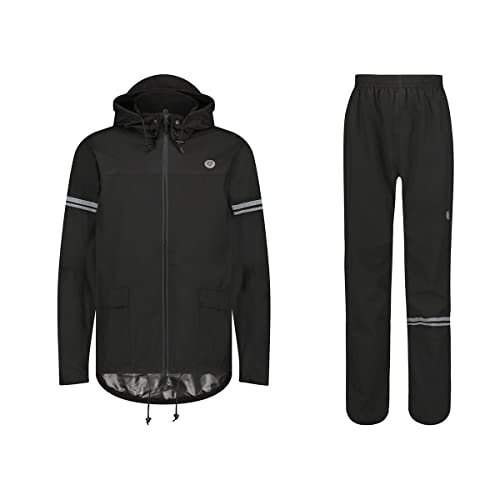 AGU Essential Original Regenanzug, Regenkleidung Fahrrad Herren & Damen, Wasserdicht & Winddicht, Reflektierend, 100% Recyceltes Polyester, Unisex - XL - Schwarz AGU Essential Original Regenanzug, Regenkleidung Fahrrad Herren & Damen, Wasserdicht & Winddicht, Reflektierend, 100% Recyceltes Polyester, Unisex - XL - Schwarz von AGU