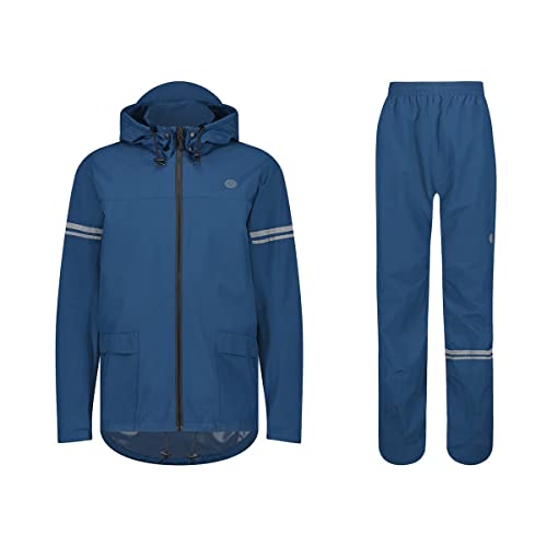 AGU Essential Original Regenanzug, Regenkleidung Fahrrad Herren & Damen, Wasserdicht & Winddicht, Reflektierend, 100% Recyceltes Polyester, Unisex - XXXL - Blau AGU Essential Original Regenanzug, Regenkleidung Fahrrad Herren & Damen, Wasserdicht & Winddicht, Reflektierend, 100% Recyceltes Polyester, Unisex - XXXL - Blau von AGU