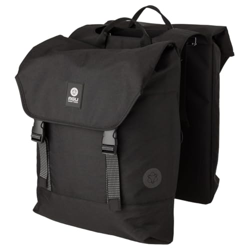 AGU Essentials DWR Urban Klickfix Doppelte Fahrradtasche für Gepäckträger, 36L Seitentasche Fahrrad, Wasserabweisend, Reflektierend, 100% Recyceltes Polyester - Schwarz AGU Essentials DWR Urban Klickfix Doppelte Fahrradtasche für Gepäckträger, 36L Seitentasche Fahrrad, Wasserabweisend, Reflektierend, 100% Recyceltes Polyester - Schwarz von AGU