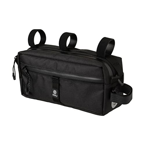 AGU Lenkertasche Bar Bag, 2L Fahrradtasche Lenker Vorne für Bikepacking, Rennradtasche, Wasserabweisend, Reflektierend, Einfache Montage, 100% Recyceltes Polyester - Schwarz von AGU