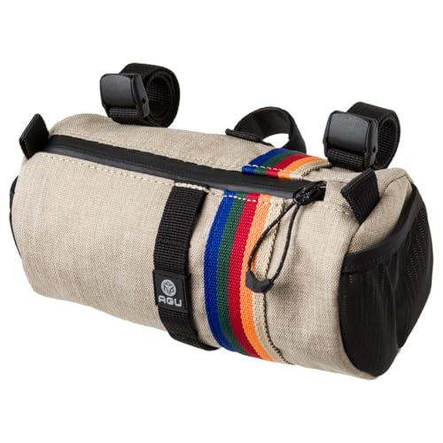 AGU Lenkertasche Roll Bag, 1,5L Fahrradtasche Lenker Vorne für Bikepacking, Wasserabweisend, Reflektierend, Einfache Montage, 100% Recyceltes Polyester - Vintage von AGU