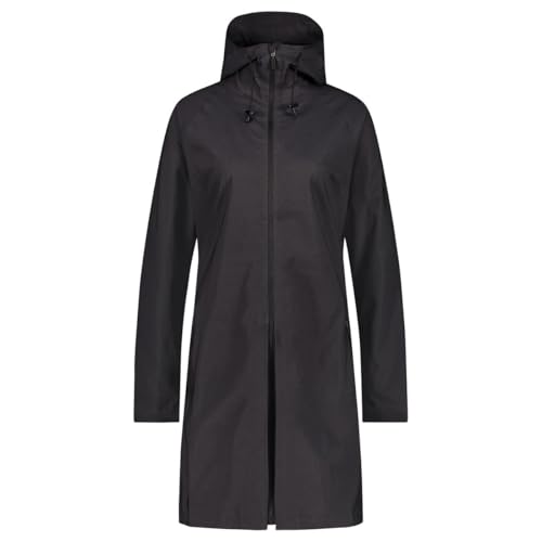 AGU SeQ Regenjacke Damen Urban Outdoor, Regenmantel Damen Wasserdicht mit Kapuze, Übergangsjacke Damen Atmungsaktiv - Schwarz - XS von AGU