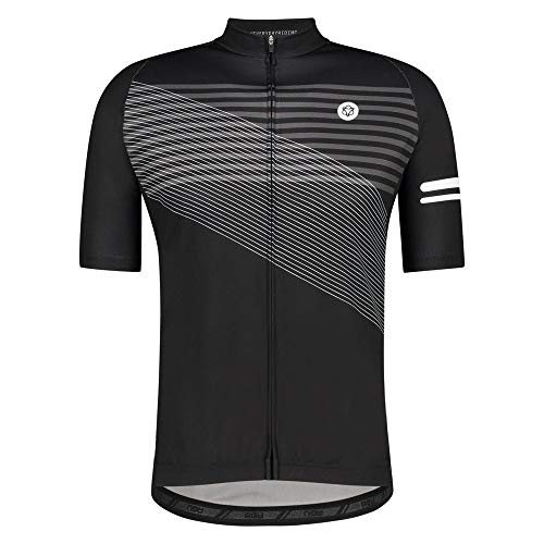 AGU Maglia Striped Sport Uomo Nero - Maniche Corte AGU Maglia Striped Sport Uomo Nero - Maniche Corte von AGU
