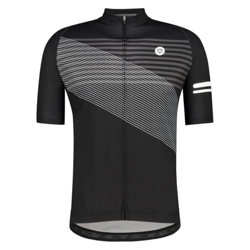AGU Maglia Striped Sport Uomo Nero - Maniche Corte AGU Maglia Striped Sport Uomo Nero - Maniche Corte von AGU