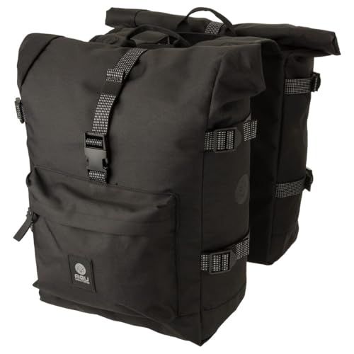 AGU Trend H2O Roll-Top Urban Doppel Pannier, Radtaschen, Fahrradtasche - 28 Liter - Schwarz von AGU