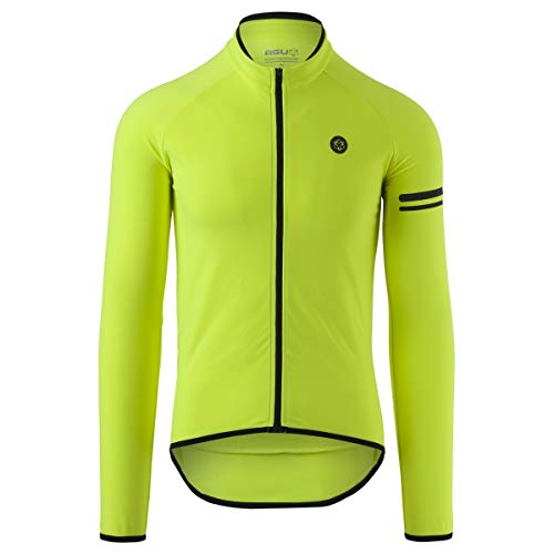 AGU Unisex-Adult Giallo Maglia Thermo Sport Uomo Fluo-Maniche Lunghe, M von AGU