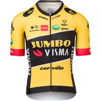 TEAM JUMBO-VISMA Premium Aero 2022 Kurzarmtrikot, für Herren, Größe XL, TEAM JUMBO-VISMA Premium Aero 2022 Kurzarmtrikot, für Herren, Größe XL, von AGU