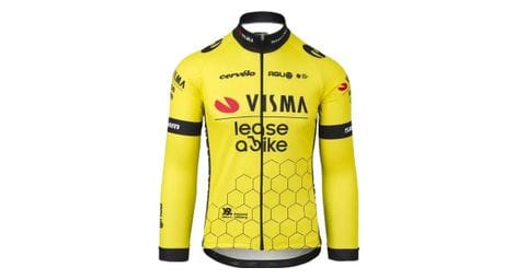 visma lease langarm replica trikot schwarz   gelb von AGU