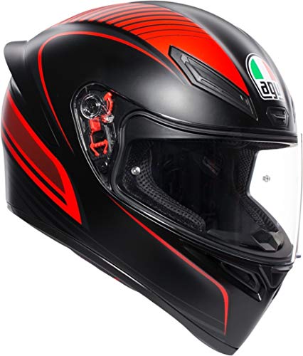 AGV CASCO K1 S WARMUP MATT BLACK/RED, 1 AGV CASCO K1 S WARMUP MATT BLACK/RED, 1 von AGV