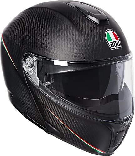AGV Herren S Motorrad Helm, Mattcarbon/Italy, S (55) von AGV