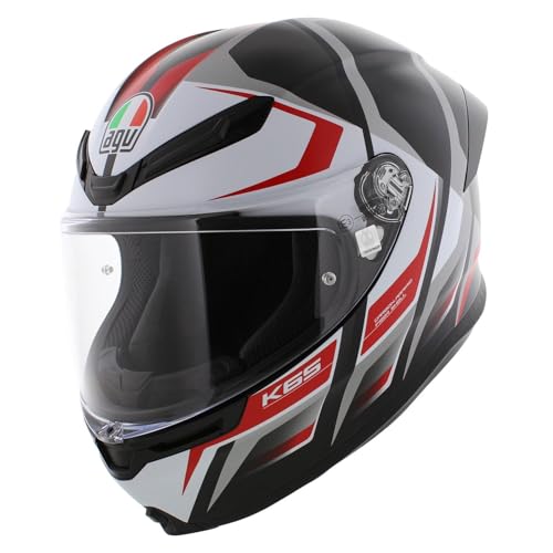 AGV K6 S Karve Motorradhelm matt weiß schwarz rot von AGV