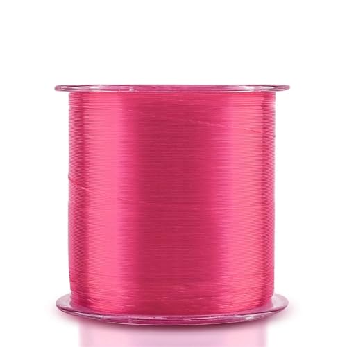 Angelschnur 500 m Monofilament-Nylon-EIS-Angelschnur, Seil, Drahtmaterial, 8 lb – 35 lb(Pink 500M,4.0) von AHUFGN