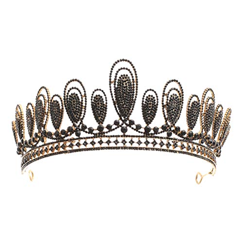 AIHEDOUJ Königliche Hochzeit Tiaras Hochzeit Krone Kamm Retro Chic Strass Zirkon für Frauen Geburtstag Hochzeit Party Haarschmuck Kronen-Stirnbänder von AIHEDOUJ