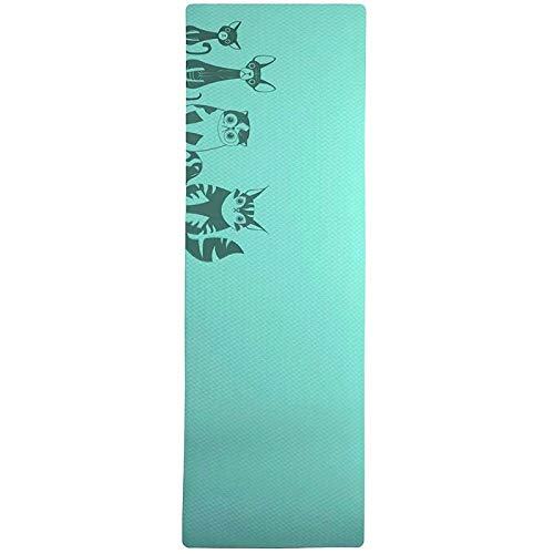 AIHEDOUJ Yogamatten, 6 mm, rutschfeste TPE-Yogamatten für Fitness, Pilates, Fitnessstudio, Sport (Königskatze) von AIHEDOUJ