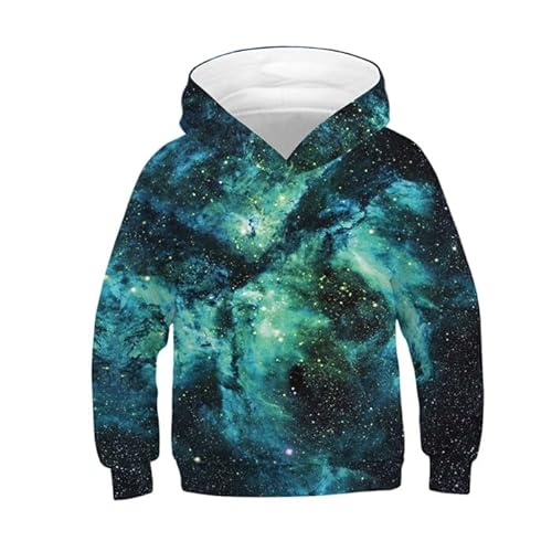 AIHERQG Kinder Hoodies Star Space Galaxy Kapuzen Junge Mädchen Hut 3D Sweatshirts Drucken Bunte Nebel Kinder Mode Pullover Kleidung Tops(Pink1,100) von AIHERQG